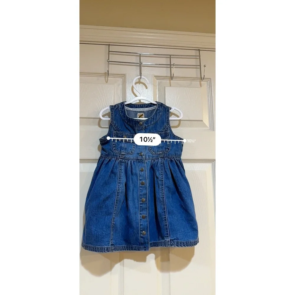 Baby Gap Denim Dress and Hat‎ Set Blue Vintage 80s 12-18M NWT 446098-00-1